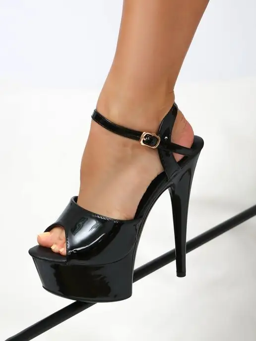 HighHeels shop Стрипы единички ботильоны обувь для pole dance танцев, черный, фото 3