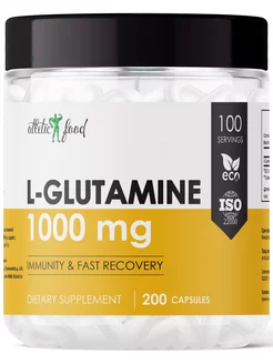 Л-Глютамин L-Glutamine 1000 mg, 200 капсул ATLETIC FOOD 139295220 купить за 661 ₽ в интернет-магазине Wildberries