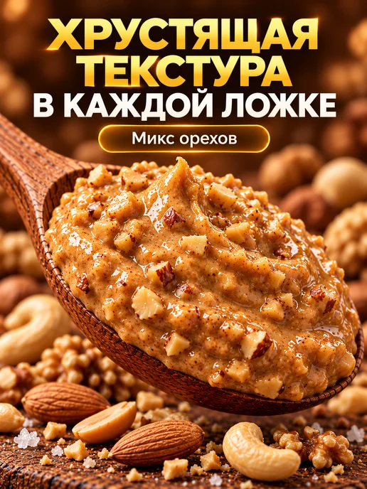 Arahis Project Арахисовая паста без сахара натуральная Ореховый микс, вариант, фото 3