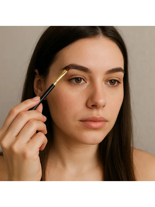 Made for Beauty Кисть для бровей скошенная, желтый, фото 3