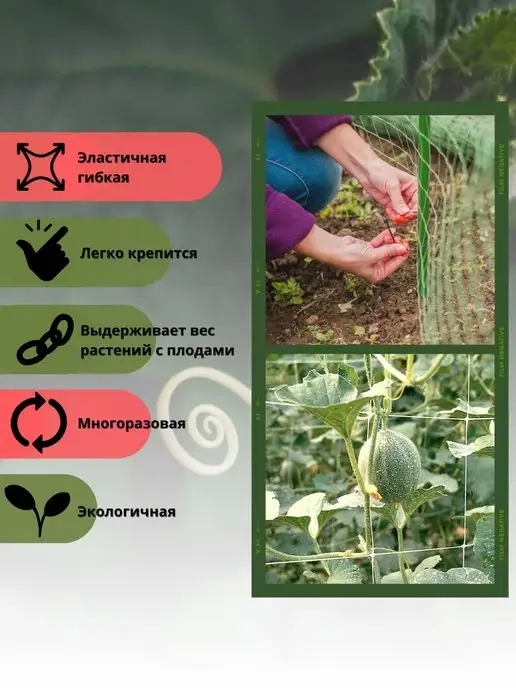 Благодатное земледелие Сетка шпалерная для растений, 2 шт, 2 шт, фото 2