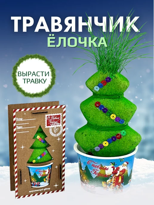 Сады Аурики Набор для выращивания растений травянчик елочка, вариант