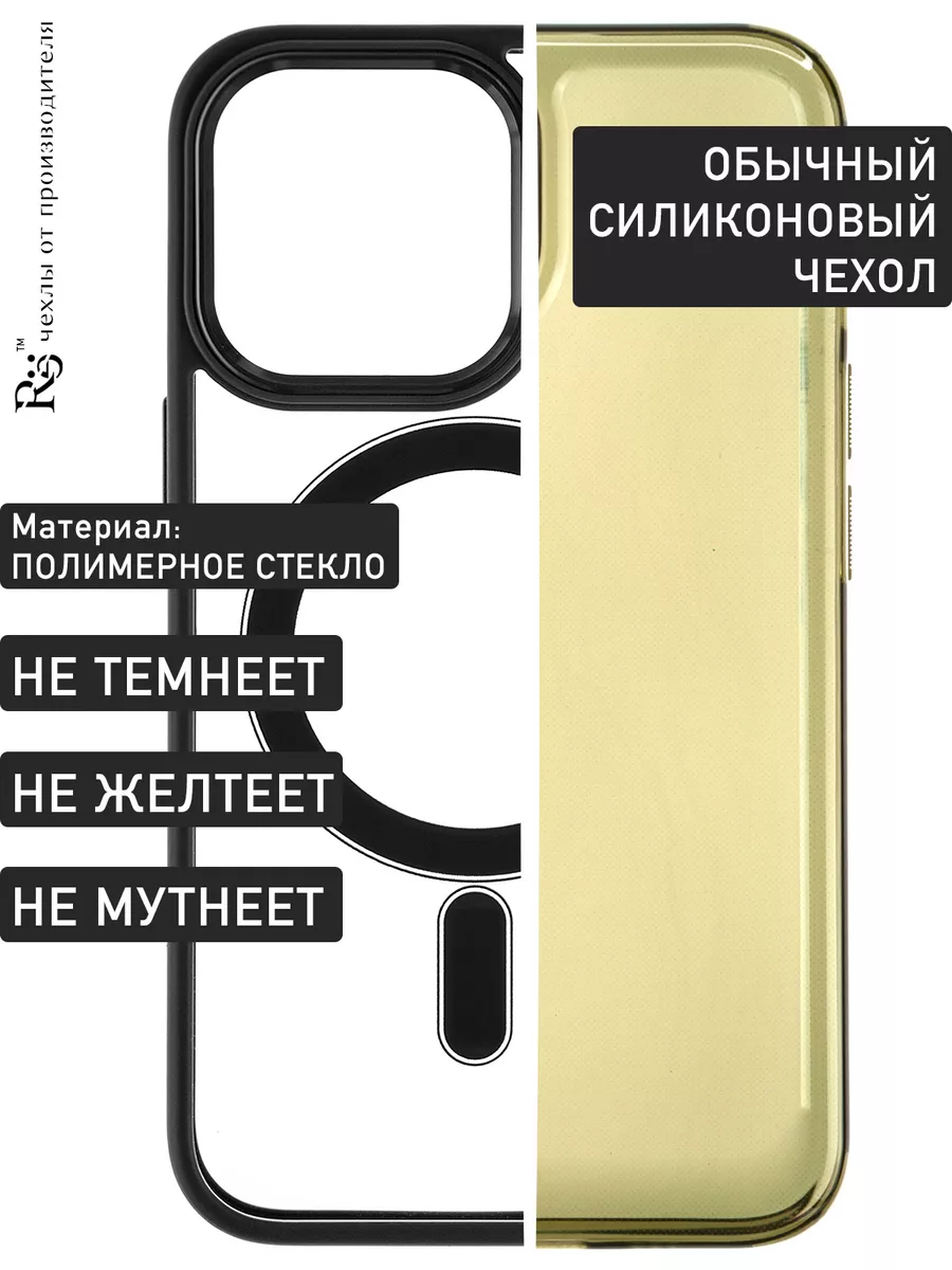 чехол на iPhone 14 Pro Max с MagSafe прозрачный не желтеет Re:Case  139310448 купить в интернет-магазине Wildberries