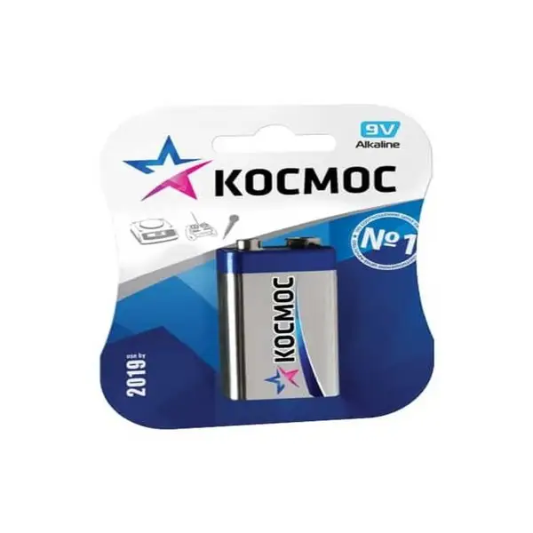 Батарейка алкалиновая 6LR61-1BL, 9В, крона, 1 шт