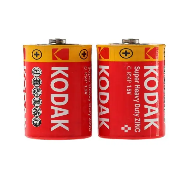 Батарейка солевая Kodak Extra Heavy Duty, С, R14 1.5В, 2 шт