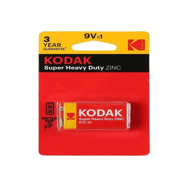 Батарейка солевая Extra Heavy Duty 6F22, 9В, 1 шт