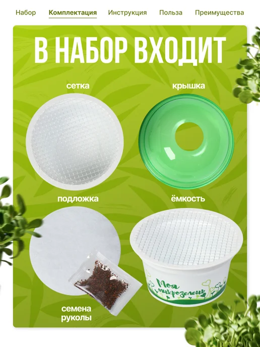 Здоровья клад Набор для выращивания микрозелени, вариант, фото 2