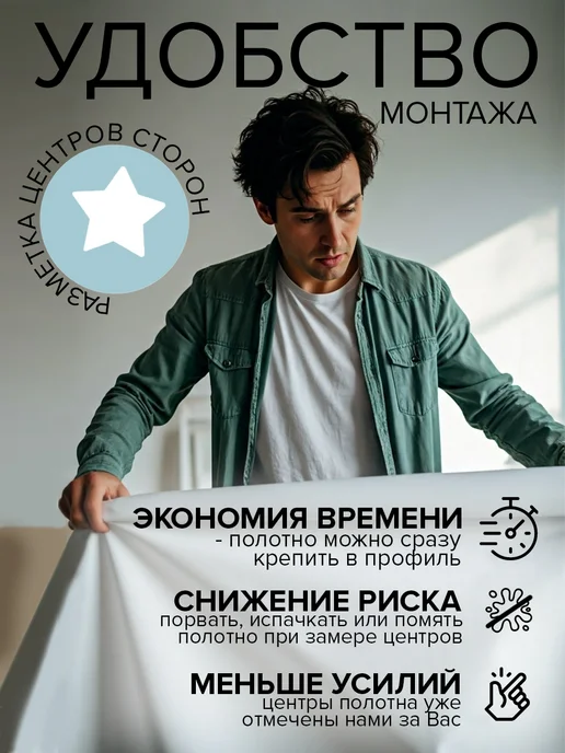 SiGma потолки Натяжной потолок комплект без нагрева 360х460 матовый №24, вариант, фото 3