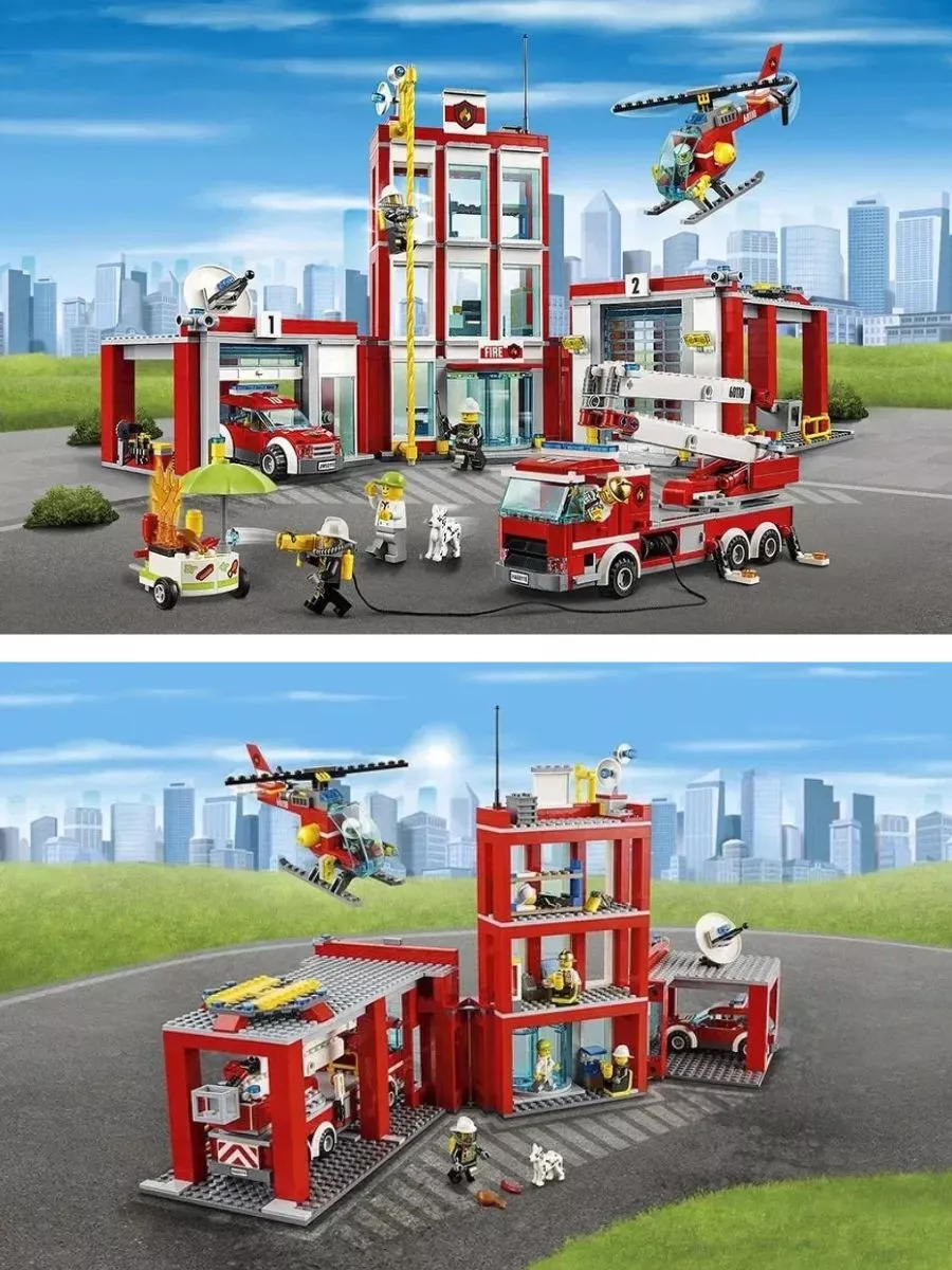 Конструктор набор City Сити Пожарная станция аналог LEGO LEGO 139426815  купить за 4 110 ₽ в интернет-магазине Wildberries