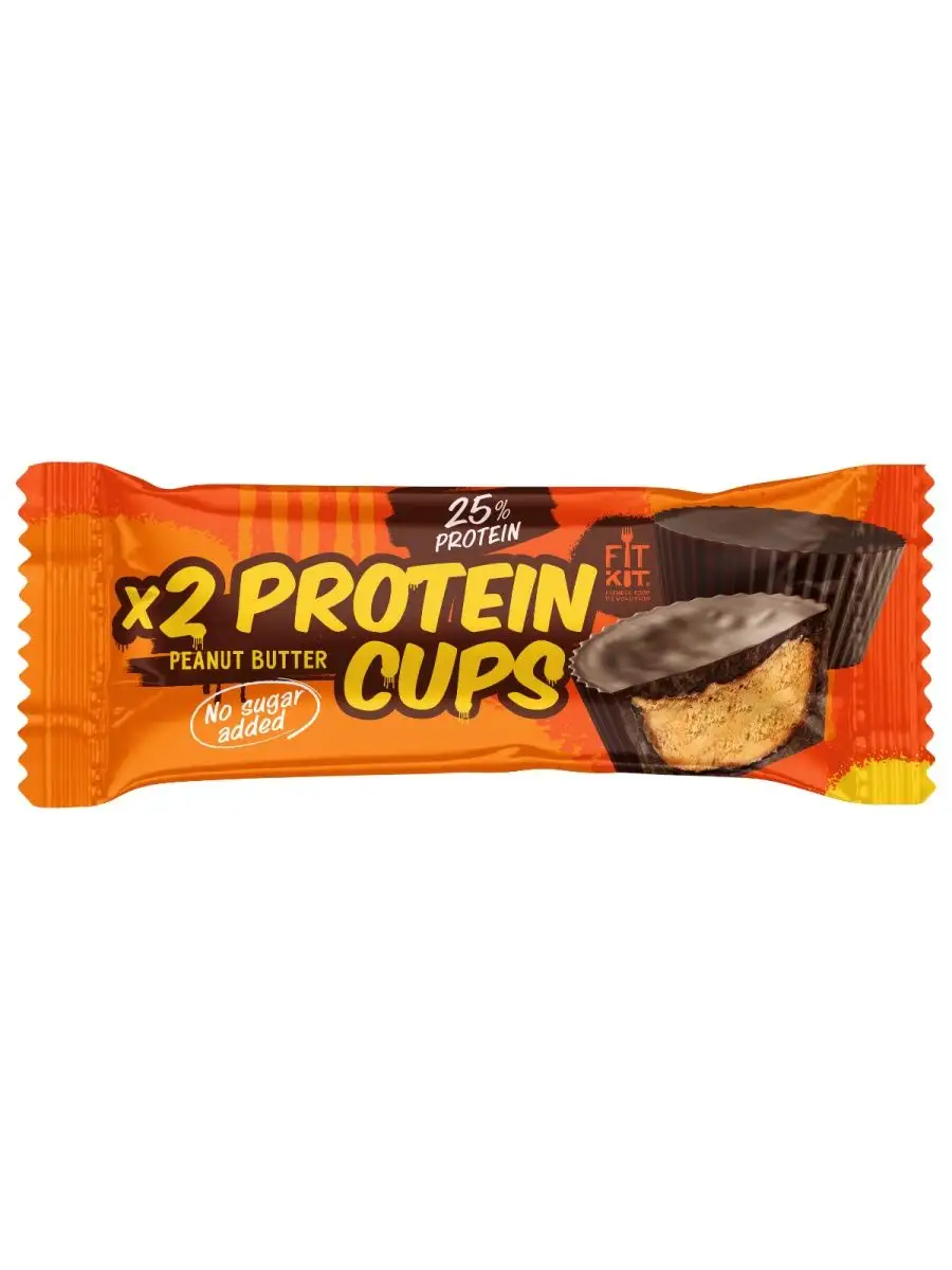 Протеиновые батончики Protein cups 8 шт по 70 гр FIT KIT 139429090 купить  за 1 019 ₽ в интернет-магазине Wildberries