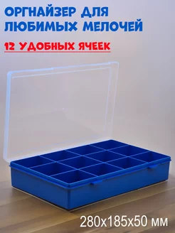 Пластиковый органайзер для мелочей с крышкой, 12 ячеек BOXplast 139444684 купить за 325 ₽ в интернет-магазине Wildberries