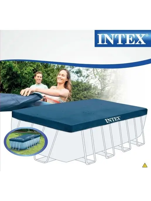 Intex Тент для бассейна прямоугольный для каркасного бассейна, вариант, фото 4