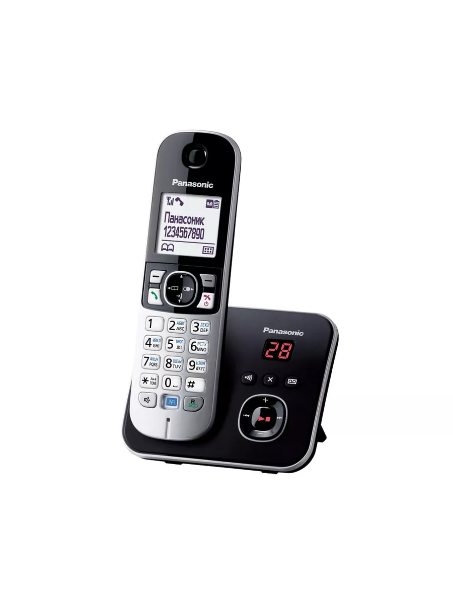 DECT телефон KX-TG6821RUB черный Panasonic 139452347 купить за 6 461 ? в  интернет-магазине Wildberries