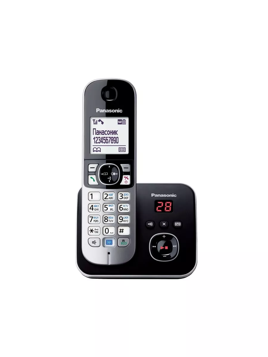 DECT телефон KX-TG6821RUB черный Panasonic 139452347 купить за 6 461 ₽ в  интернет-магазине Wildberries