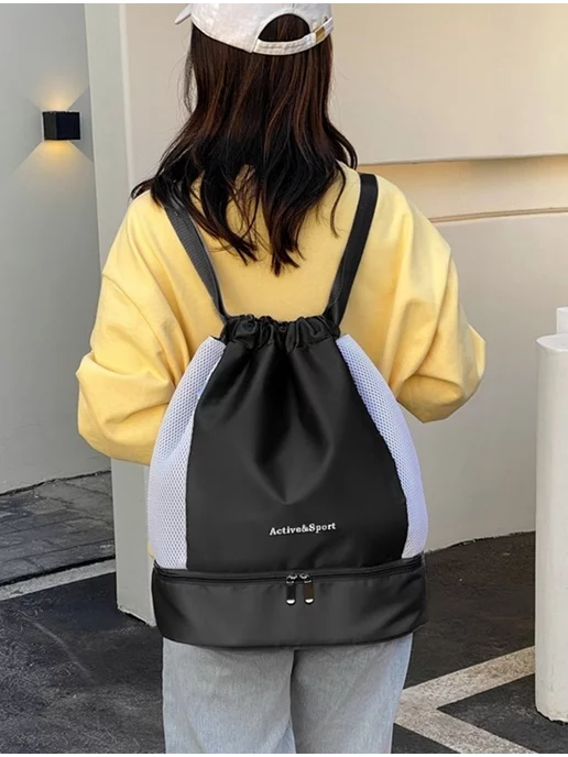 SHOPBAGS4U Рюкзак спортивный сумка для плавания тренировок фитнеса, вариант, фото 6