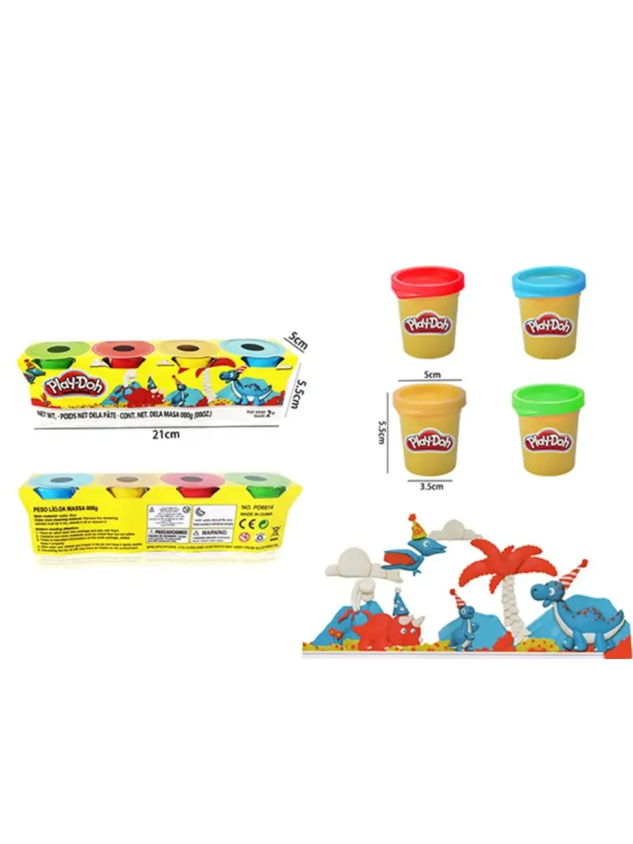 Мягкий пластилин в банках Play doh / плэй до масса для лепки PLAY-DOH  139624223 купить за 299 ₽ в интернет-магазине Wildberries