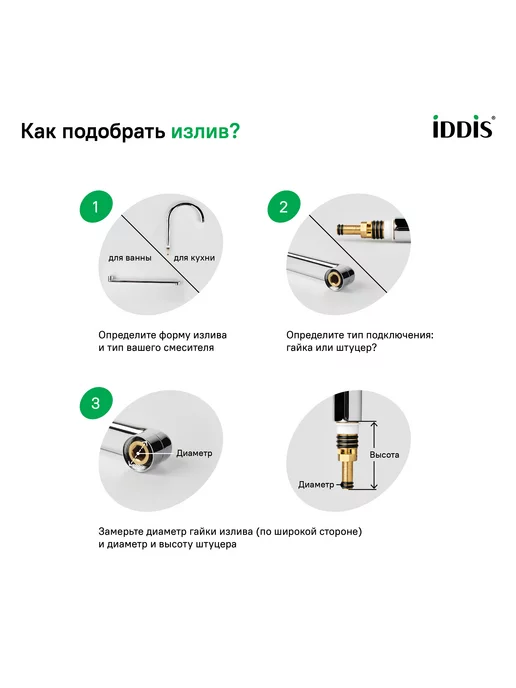 IDDIS Излив для ванны, плоский, 20 см, серый, фото 4