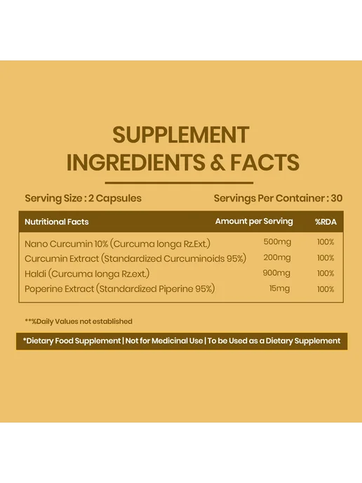 Himalayan Organics Куркумин с биоперином Curcumin with 95% Curcuminoids 60 к, вариант, фото 5