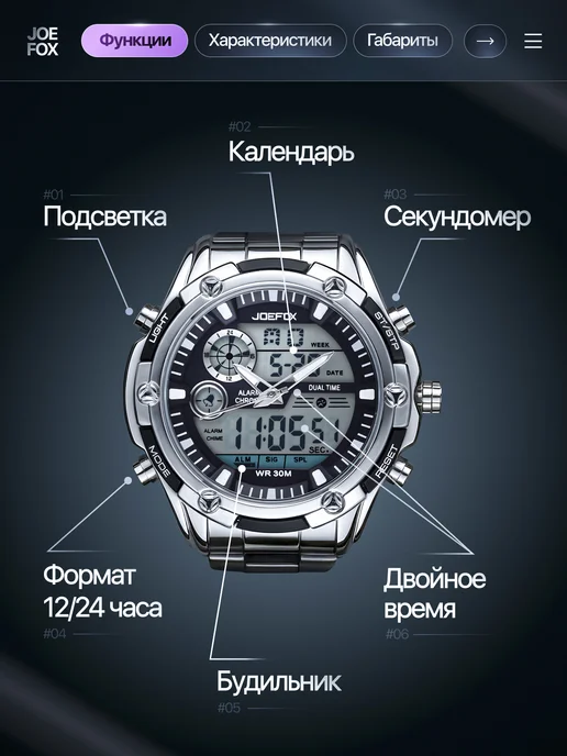 KasBrand Часы наручные электронные, серый, фото 5