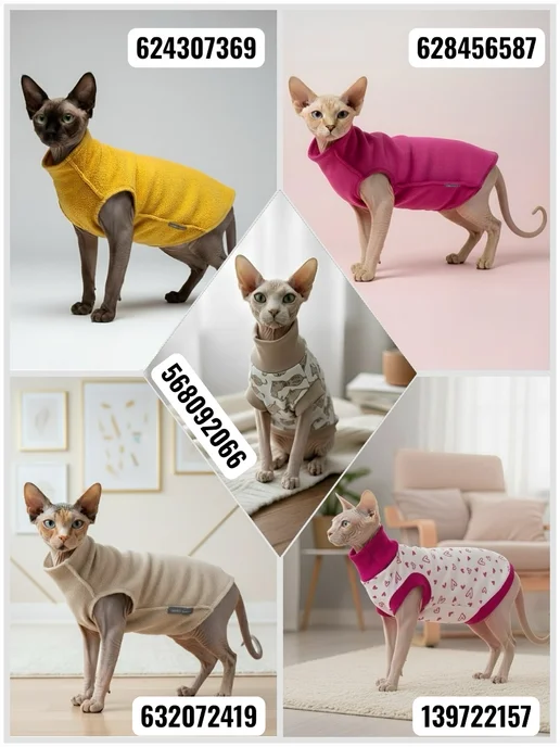 OSSO-fashion Одежда для кошек сфинкс, белый, фото 8
