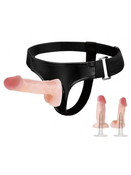 baile Страпон с двумя насадками Ultra Passionate Harness, бежевый