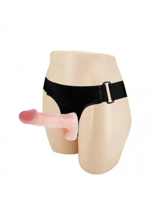 baile Страпон с двумя насадками Ultra Passionate Harness, бежевый, фото 3