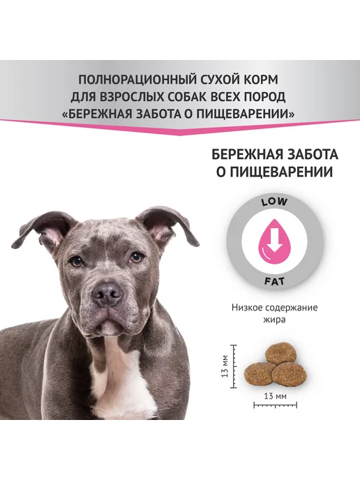 Сухой корм Мираторг Забота Пищеварении для собак, 1,5 кг, фото 2