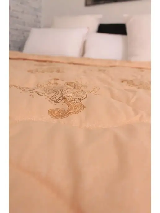 RealTextil Одеяло евро 200х220 верблюжья шерсть облегченное, 200x220, в упаковке 2 кг, фото 6