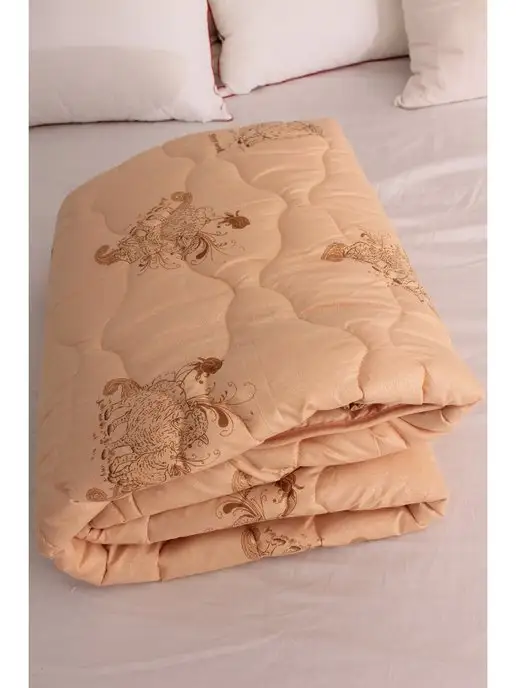 RealTextil Одеяло евро 200х220 верблюжья шерсть облегченное, 200x220, в упаковке 2 кг, фото 7
