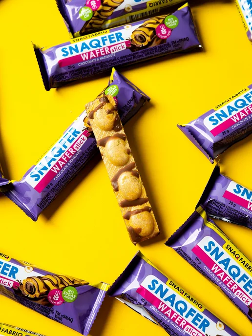 SNAQ FABRIQ Вафли без сахара и глютена SNAQFER Фундук, 15шт х 20г, 15 шт, 20 г, фото 5