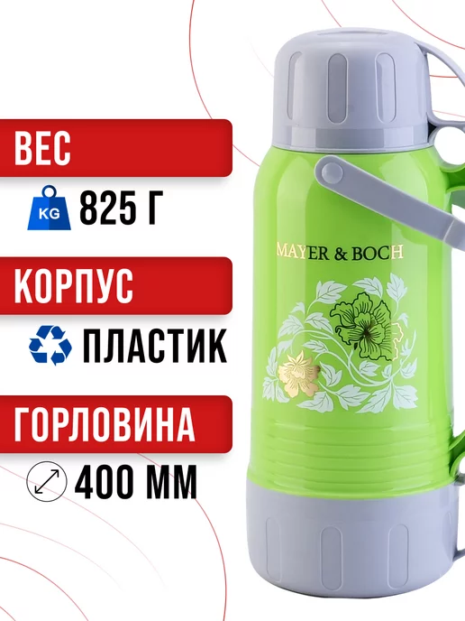 Термос для чая со стеклянной колбой до 2 литров - фото 3