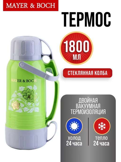 Термос для чая со стеклянной колбой до 2 литров - фото 4