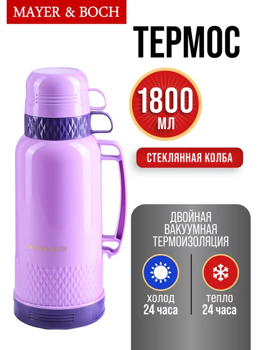 Термос для чая со стеклянной колбой до 2 литров - фото 4