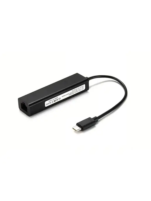 Разветвитель Type-C - 3 порта USB 2.0 RJ45, черный, фото 5