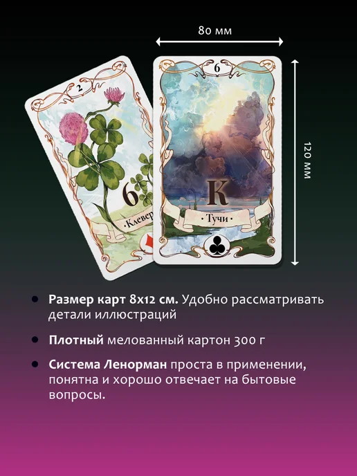 Издательство АСТ Тайное таро Ленорман. Точные трактовки, 40 шт, фото 4