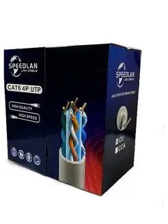 Кабель витая пара UTP4 CAT6 0.55мм 23AWG CU 100 м SpeedShop 139866486 купить за 3 769 ₽ в интернет-магазине Wildberries