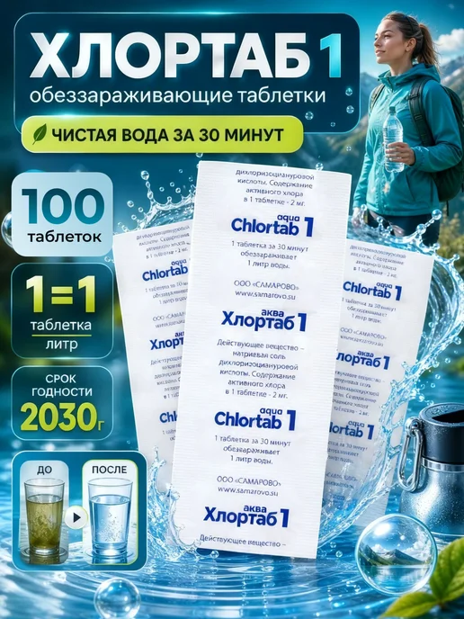 ХЛОРТАБ таблетки для питьевой воды, вариант