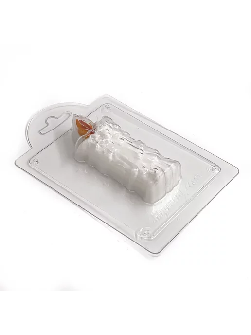 AnyMolds Пластиковая форма для мыла и шоколада Свеча, белый, фото 2
