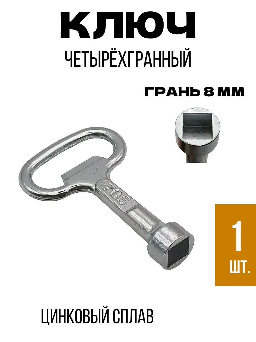 Четырехгранный ключ квадрат для электрощита