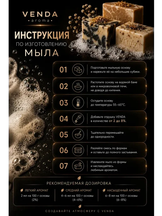 Venda Отдушка Булочка с корицей для свечей и мыла 33 мл, 33 мл, фото 7