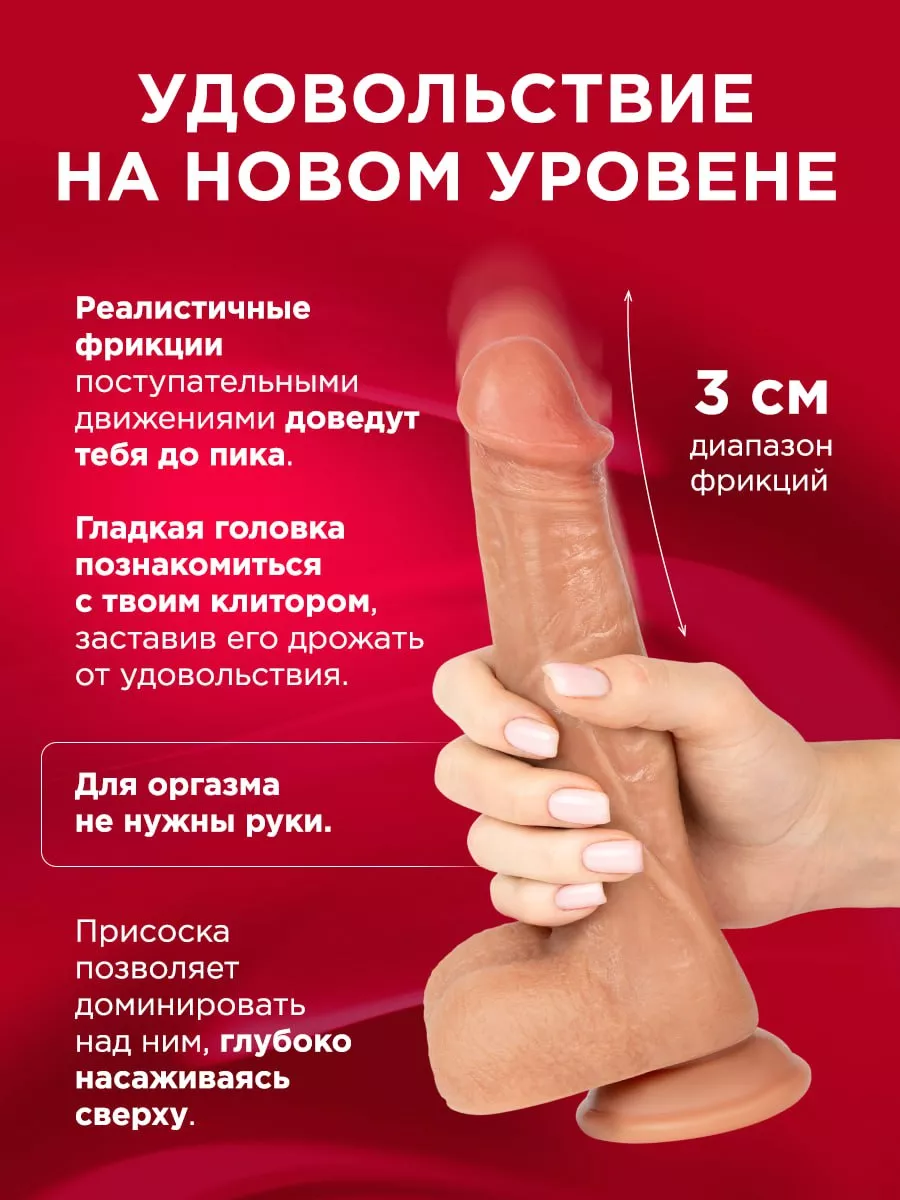 Реалистичный фаллоимитатор дилдо на присоске с подогревом Horny Lab  139902950 купить в интернет-магазине Wildberries