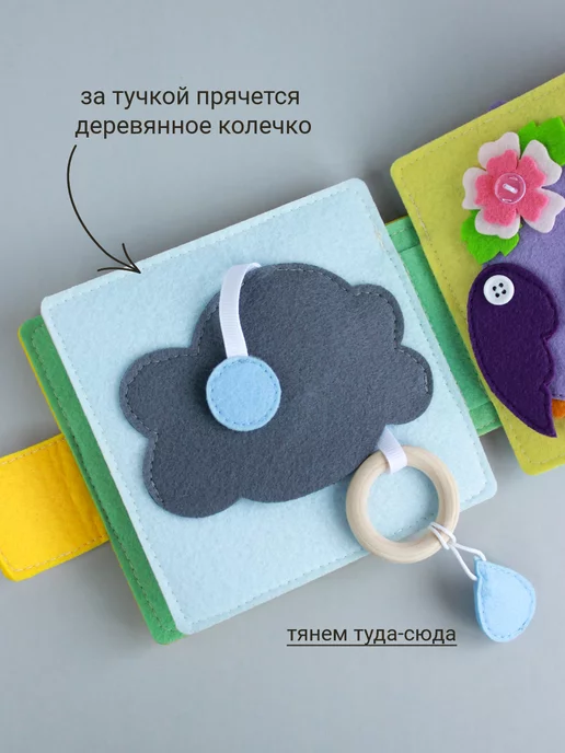 Timosha Book Книжка игрушка из фетра, желтый, фото 6