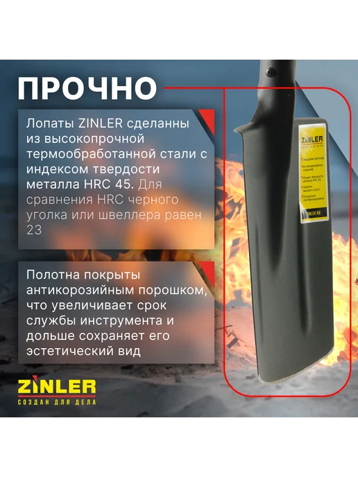 Zinler Лопата автомобильная штыковая для уборки снега и наледи, вариант, фото 5