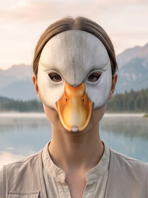 wonder side realities Маска "Утка" для утренника, белый