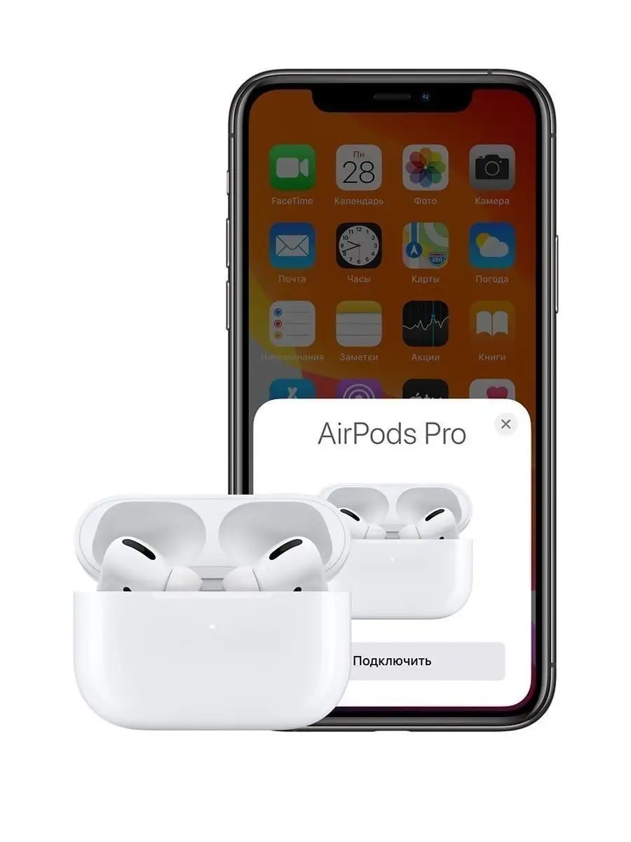 Беспроводные наушники для айфона AirPods Pro чип AIROHA Applle 139959081  купить за 2 041 ₽ в интернет-магазине Wildberries