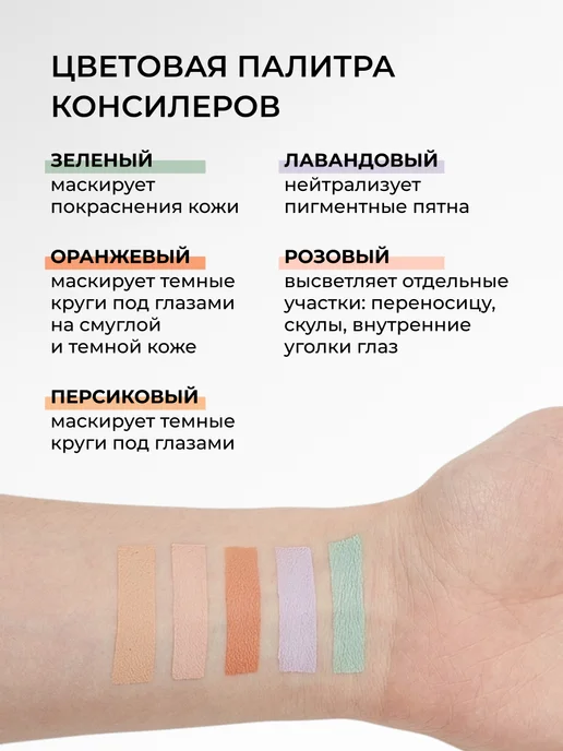 Astra Make-Up Консилер для лица кремовый стойкий палетка консилеров, фиолетовый, фото 3