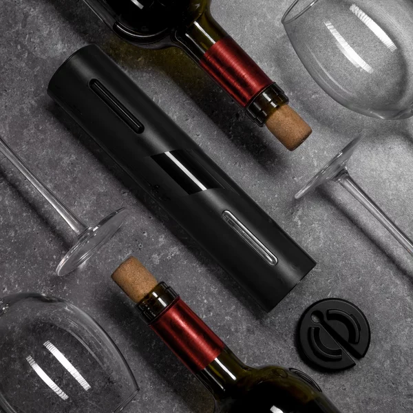 Штопор электрический от USB, пластик, черный