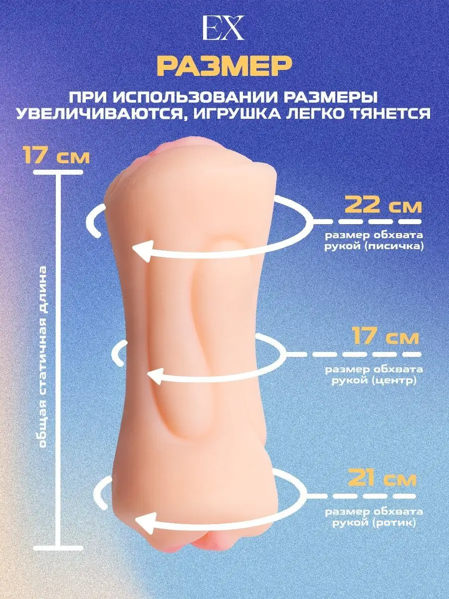 Мастурбатор двойной резиновая вагина и ротик EX 140084821 купить в  интернет-магазине Wildberries