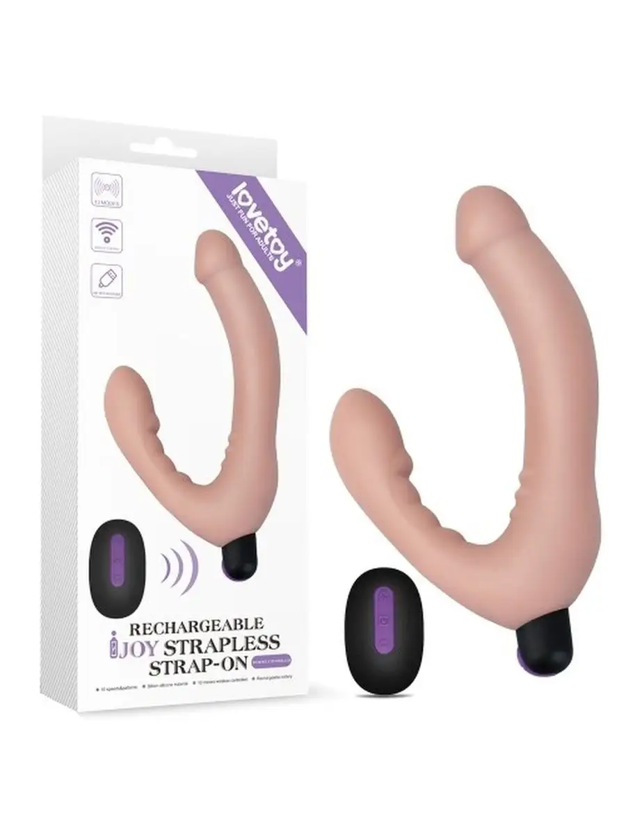 Классный безремневой Страпон с Уникальной Системой Крепления Bend Over Boyfrend Purple