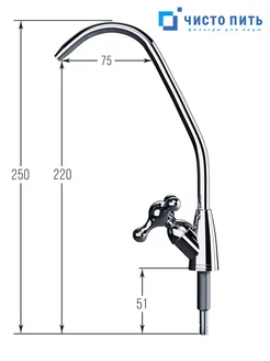 Кран для фильтра питьевой воды ЧИСТО ПИТЬ 140120395 купить за 420 ₽ в интернет-магазине Wildberries